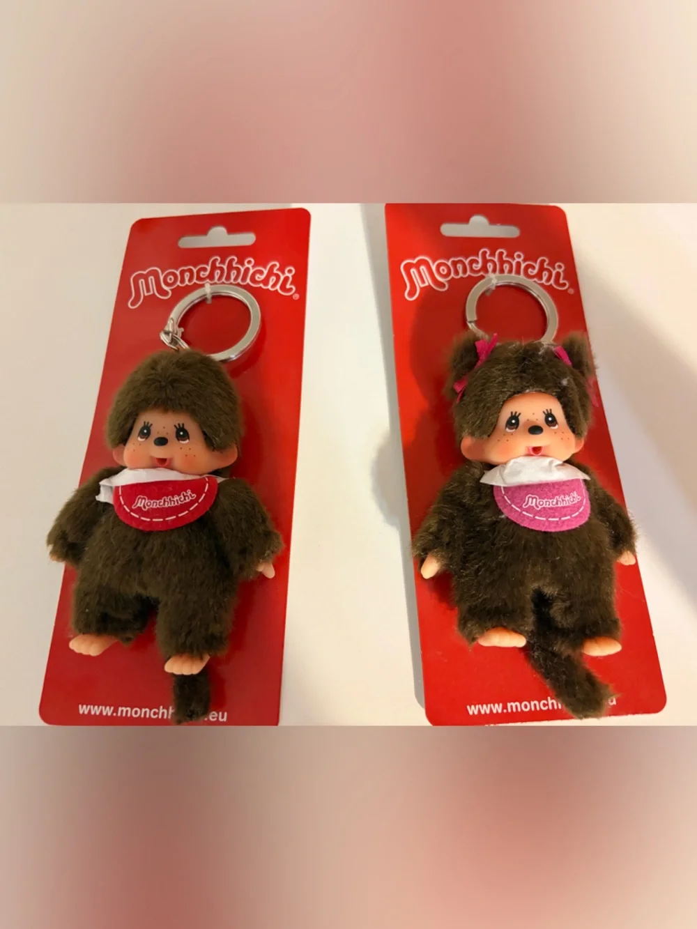 Monchhichi boy and girl twin babies with bibs - Picture 2 of 2